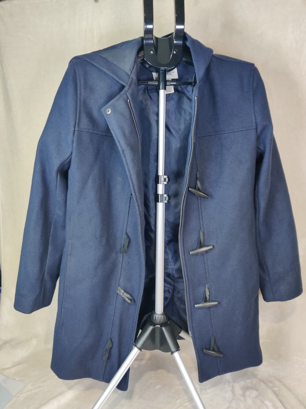 Cherokee Women's Wool Jacket Coat Navy Size Small Peacoat Button Up